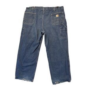 Carhartt FR Flame Resistant Work Jeans Mens 46x30 Blue Denim Carpenter FRB13-DNM